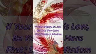 If Your Energy is Low, Be Your Own Hero First  Eastern Wisdom #motivation #believeinkarma