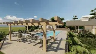 3D Rendering - John's Island Recreation Center Pool and Cabana