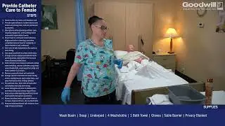 Provide Catheter Care to Female with Indwelling Urinary Catheter