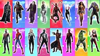 MegaMix №9, All Characters from the past week in one video, DC Marvel Tiles Hop