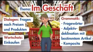 📌 Thema: Im Gesch&auml;ft &ndash; Einkaufen leicht gemacht | Deutsch lernen A1, A2