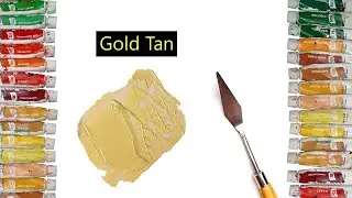 How To Make Gold Tan Color - Mixing Acrylic Colors