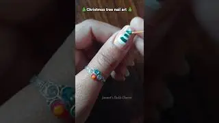 🎅🎄Easy christmas tree nail art 🎄#shorts #jannatnailcharm #nailart #christmas#ytshorts #christmas2025