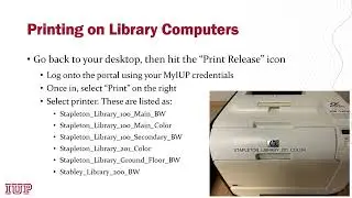 Printing at IUP Libraries