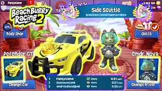 Side Scuttle Speed Race Powerups 1st - Rhino + Nova New Outfit - Beach Buggy Racing 2