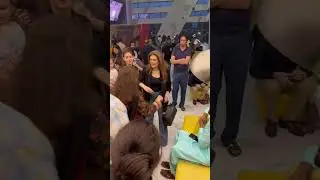 Film Star Resham with her fans!