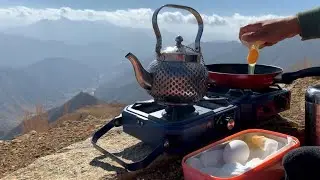 فطور الصباح على اطلالة عقبة ضلع، جبل نهران 🍳🫖⛰️🦅
