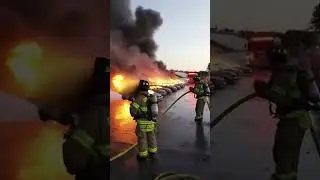 BURNING VEHICLES:  a dozen cars burned in a massive fire at Raceway Park in Old Bridge #shorts