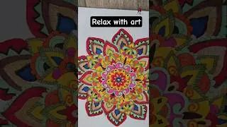 Art therapy & relaxing🔥#mosaicdesign  #trendingshorts#relaxing#creative #therapeuticart#sketchmarker