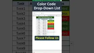 How to Create Color Code Drop Down List in Excel #shorts #excel