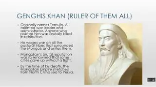 AP World History  The Mongolian Empire 1200 1450