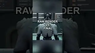 RAW RENDER VS COMP #blender #3d #valorant #edit #cgi #nuke #compositing