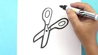 How to DRAW SCISSORS Step by step