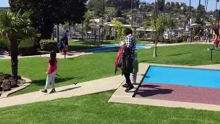 Sophie and Noah Mini Golf Play