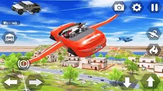 Flying Car Extreme Simulator 3d Game - Android Gameplay #2