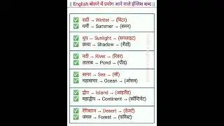 English बोलने में प्रयोग आने वाले इंग्लिश शब्द ......// SV Vishu English Classes 42 //