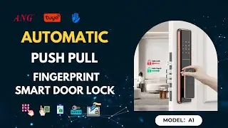ANG Model |A1| - Tuya Ttlock Push Pull Fingerprint Password Full-Automatic Smart Door Lock| ANG |A1|