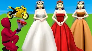 Scary Teacher 3D vs Squid Game Art And Wedding Dress Nice or Error Dressing Room 5 Times Challenge