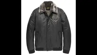 Обзор куртки Aviator, черного цвета из натуральной  овечьей кожи.