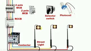 3 Phase Street Light Automatic ON/OFF Wiring | Hindi | Abdul Rahman technical
