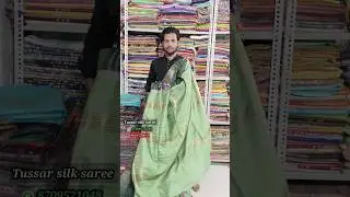 flower design tussar ghicha silk saree #flowerdesigns #tussar_saree #sareecollection #handloomsaree