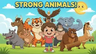 Learn Strong Animal Names for Kids | Episode 27 | Educational Video for Children