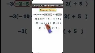 OPERACIONES COMBINADAS CON ENTEROS Suma Resta Multiplicaci&oacute;n Divisi&oacute;n con par&eacute;ntesis | Ejercicios 6