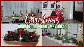 COZY CHRISTMAS DECORATE WITH ME | NEW HOME | DINING ROOM & ENTRY WAY | RACHEL LEE AT HOME