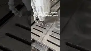 Witness the artistry of granite as we sculpt stunning drain covers. #GraniteCraft #naturalstone