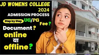 J.D WOMEN'S COLLEGE UG (B.A/B.SC/B.COM) ADMISSION PROCESS 2024-28 | PPU ADMISSION #PPU admission2024