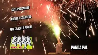 Panda Pal Fountain Firework - Colorful Crackle Performance - World Class Fireworks