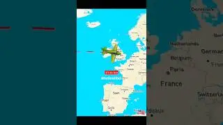 USA to Israel Air distance. America to Israel. #shortvideo #usa #uk #israel #gaza #telaviv #map