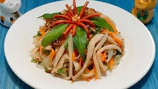 M&oacute;n chay ngon|Gỏi g&agrave; x&eacute; phay chay/vegan food|Tomu food
