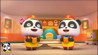 Burger Maker: Taste Yummy Burgers! |  Baby Panda Burger Maker | BabyBus Cooking Games