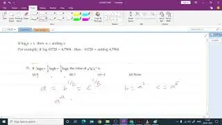 CA Foundation Maths - May 2021/Nov 2021 - Logarithms  - Additional QB #77