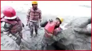 Uttarakhand Tragedy: ITBP Personnel Rescue Trapped Person From Tunnel Near Tapovan