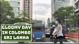 4K | Evening Drive on Gloomy Day Colombo Sri Lanka