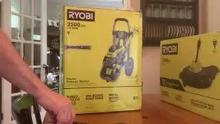 Unboxing and assembly Ryobi 2500psi Electric power washer