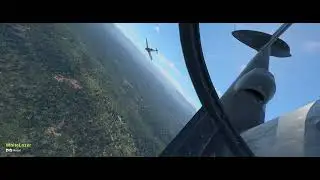 WT SIM VR Dogfight || Bf 109 F-4 vs  vs P-38J-15 (WhiteLazer) || Dancing too hard, met the ground...