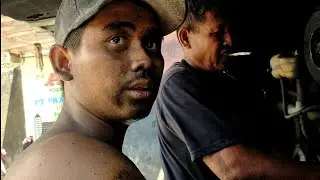 Mr. Iwan, the mechanic, helps repair the ALS 248 bus. The ALS 246 bus has not yet arrived in Yogy...