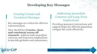 EU-CIP | CIP Communication & Collaboration: 4.2 Communication in crisis situations