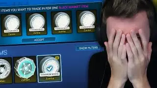 TRADING UP *WHITE ZOMBAS* IN ROCKET LEAGUE!