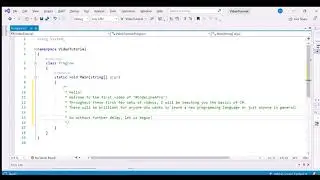 C# Tutorial : Lesson 1