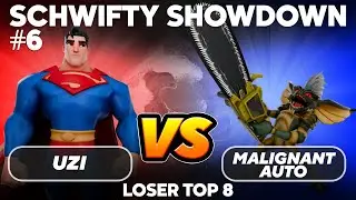 Schwifty Showdown #6 LOSERS TOP MalignantAuto (Stripe) vs Uzi (Superman) MultiVersus
