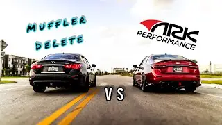 Q50 VQ 3.7 MUFFLER DELETE VS ARK EXHAUST W/RESONATED TEST PIPES *SOUND COMPARISON*