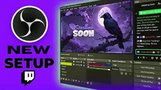 Moonlight Raven Animated Stream Package: For Twitch Overlay, YouTube, Kick | Crow twitch overlays