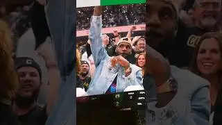 Lebron James courtside at rocket mortgage fieldhouse Cavs vs Celtics