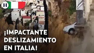 ¡Casas al borde del abismo en Sicilia! Así fue el deslizamiento que casi devora un pueblo de Italia
