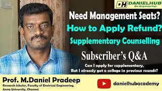 Supplementary Counseling - Round 4 Vacancy Position - Subscriber's Q&A TNEA 2021 - Management Seats