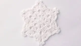Copo de nieve tejido a crochet | paso a paso